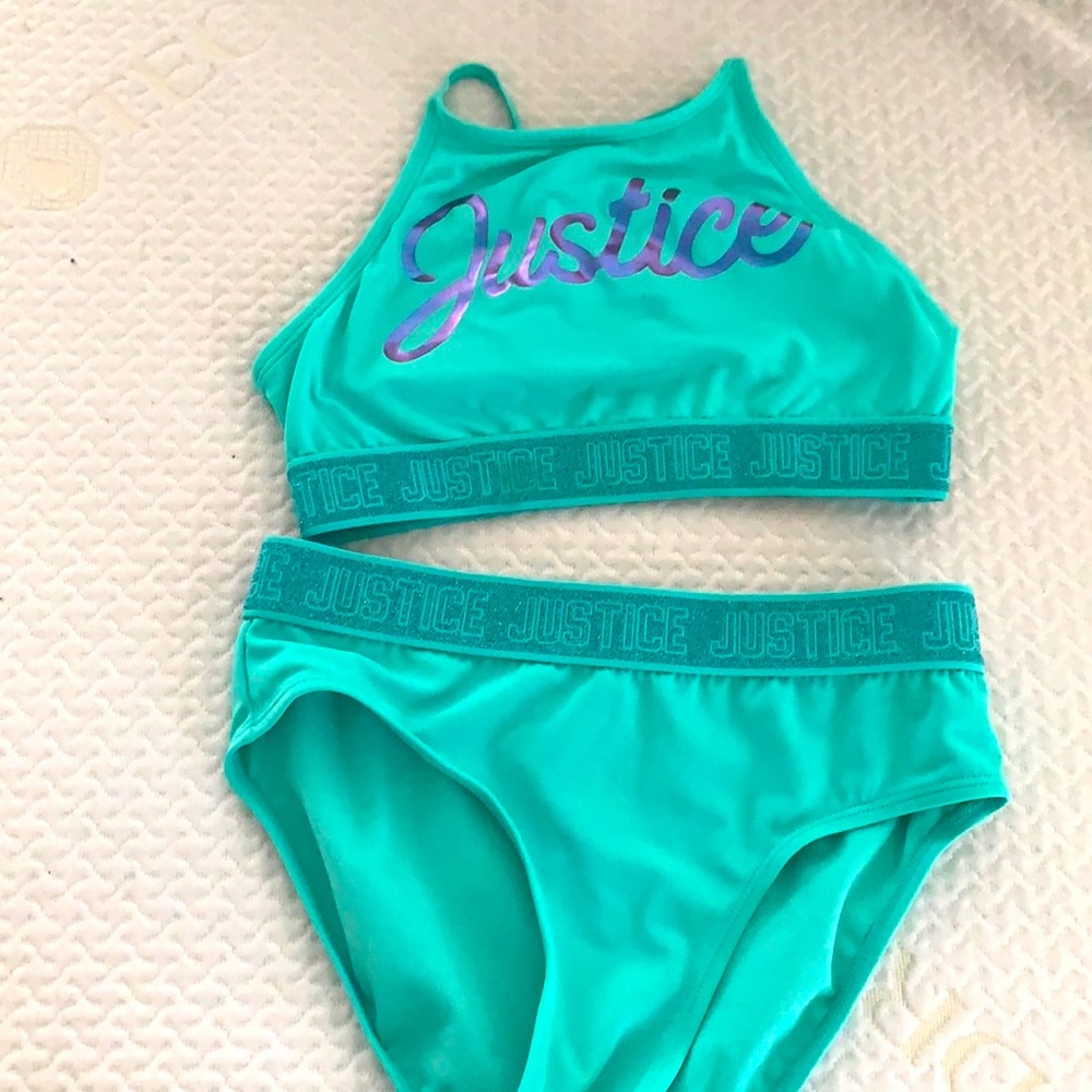 Justice girls size 18 bikini! Like new!